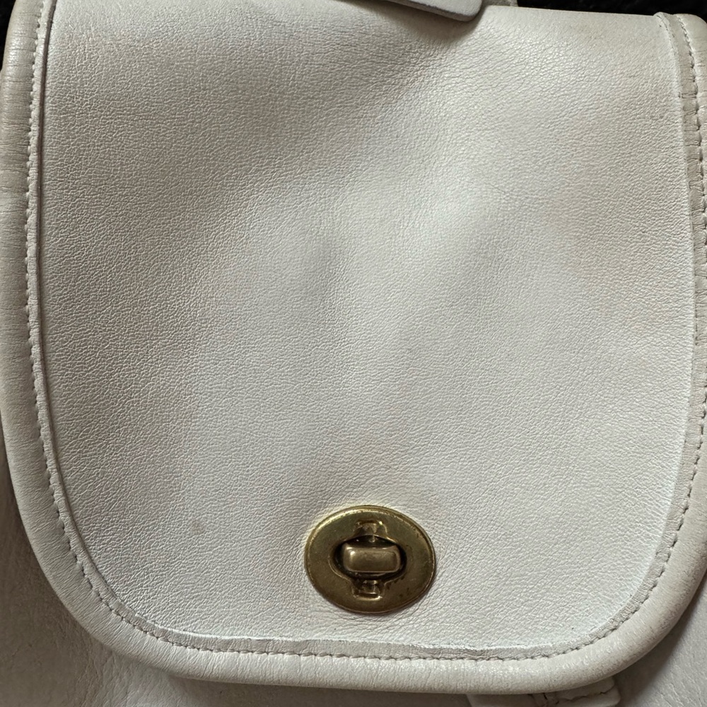 Coach Cream Leather Backpack - Picture 3 of 10